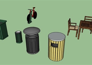 多款垃圾桶设计SU(草图大师)模型
