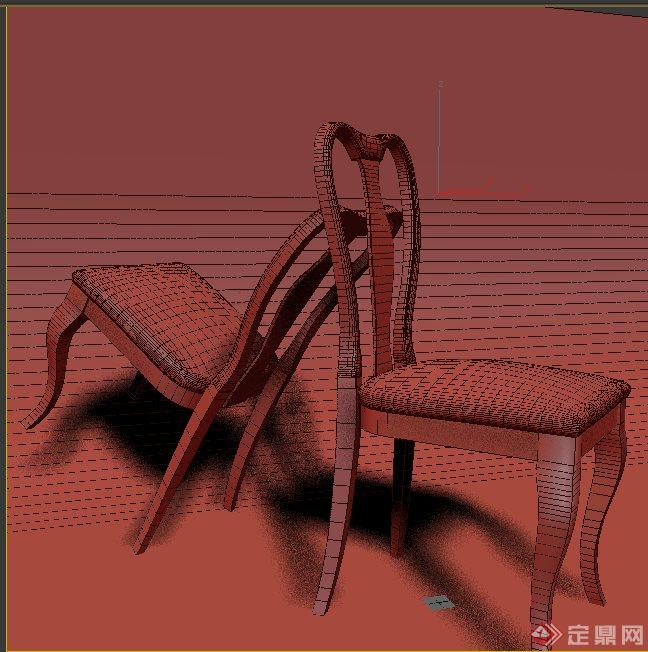 两个椅子设计3DMAX模型（带效果图）(2)