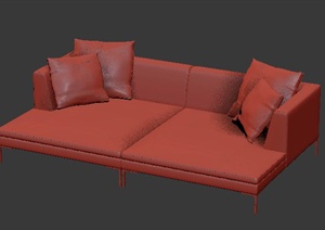 室内装饰现代简约沙发家具3dmax模型