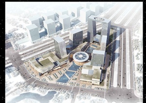 现代长春某高新区核心区办公建筑设计3DMAX模型