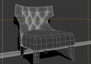 某单个白皮沙发椅设计3DMAX模型