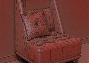 一个欧式单人沙发设计3DMAX模型