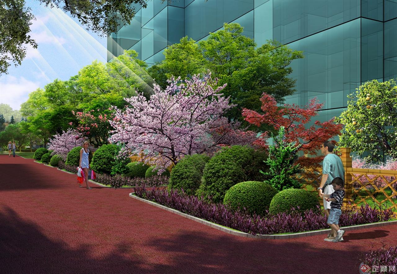 欧式别墅花园设计庭院绿化效果图 – 设计本装修效果图