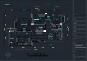 某三室两厅住宅装饰设计CAD施工图