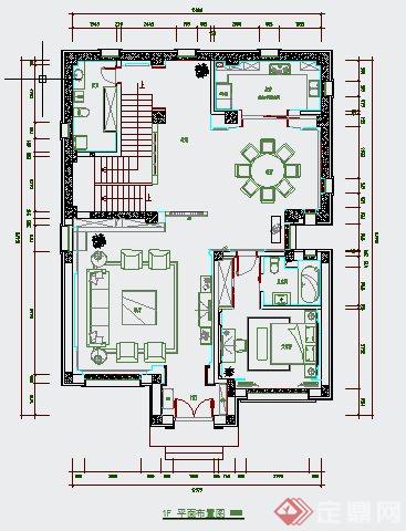 某新中式三层别墅室内装饰设计方案（含效果图）(4)