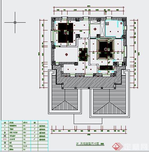 某新中式三层别墅室内装饰设计方案（含效果图）(5)