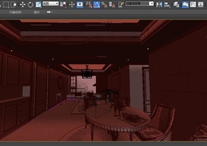 某酒店过道转角空间设计3DMAX模型