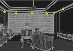 某别墅影视厅室内设计3dmax模型