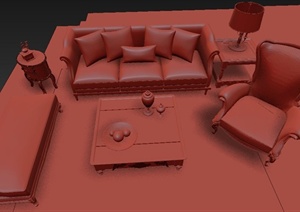 欧式沙发家具设计3DMAX模型