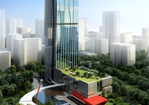 现代某超高层办公楼建筑规划设计JPG文本