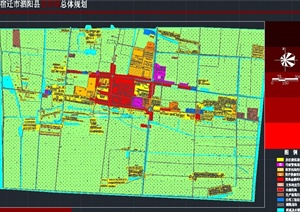 泗阳县某乡镇规划设计CAD方案图