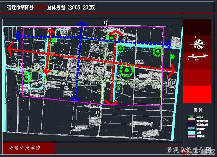泗阳县某乡镇规划设计CAD方案图(2)
