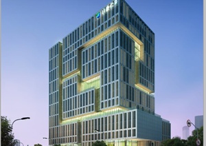 某银行大厦建筑设计PSD效果图