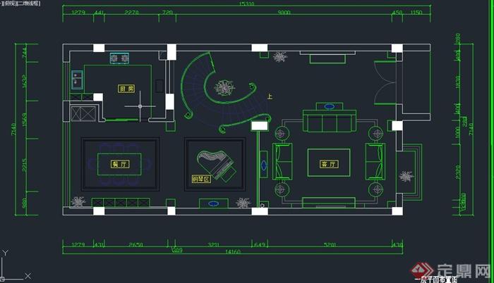 某别墅室内装饰设计CAD施工图(1)
