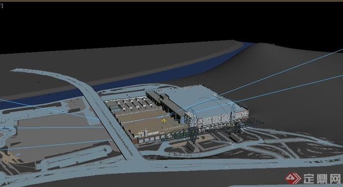现代某中铁二局建筑设计3DMAX模型与PSD效果图(3)