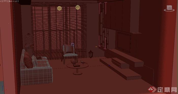 住宅小型客厅装饰设计3DMAX模型(2)