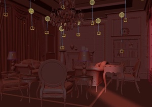 室内会客茶室装饰设计3DMAX模型