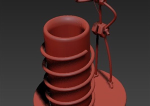一个卡通垃圾桶设计3DMAX模型