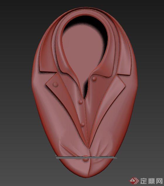 一个衣领形小品设计3DMAX模型(1)