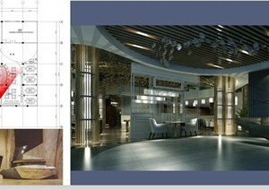 某欧式风格泰斯特西餐厅设计CAD施工图与JPG文本