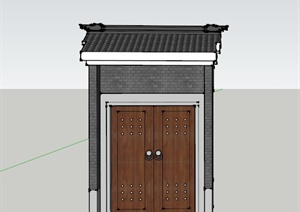 某古典中式门设计SU(草图大师)模型