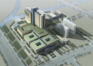 某医院建筑设计效果图PSD格式