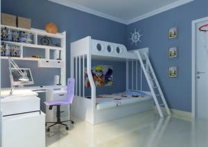 某儿童房装潢设计3DMAX模型（带效果图）