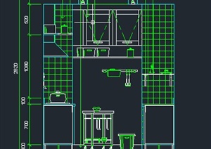 室内厨房设计CAD立面图