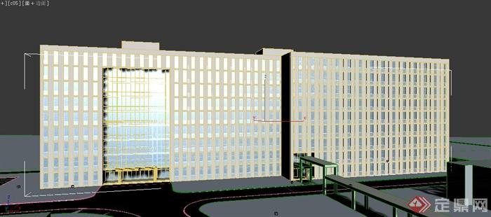 现代北京某地中职党校建筑设计3DMAX模型(2)