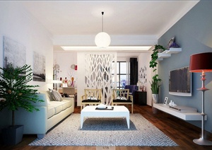10套现代风格住宅室内设计3DMAX模型（含效果图）