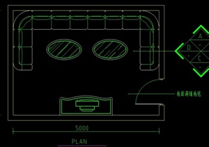 模夘办公节点接待台设计CAD施工图