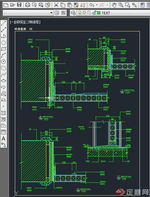某标准客房装饰设计CAD施工图(2)