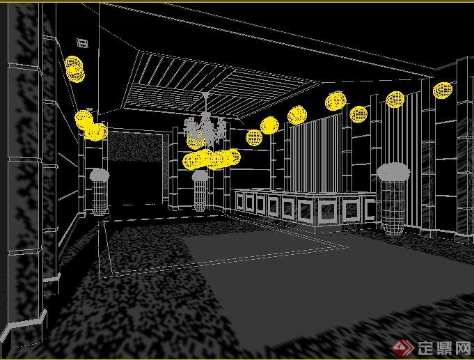 某现代商业大厅室内设计3dmax模型(1)