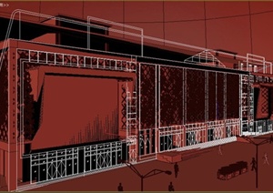 现代某多层商业建筑设计3DMAX模型