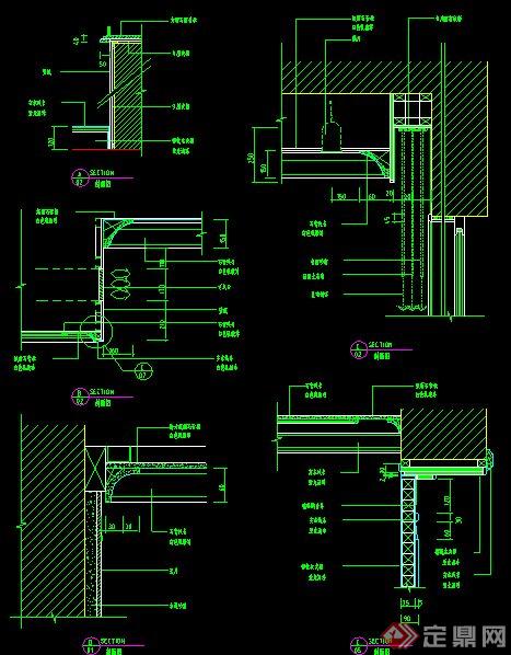 某现代酒店室内墙体设计CAD施工图(1)