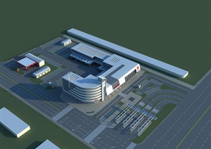某客运站建筑设计3DMAX模型