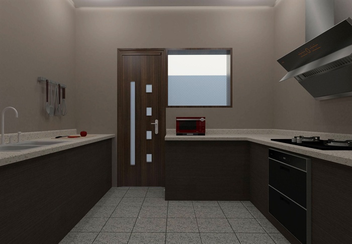 现代三居室室内设计（含CAD、SU、效果图）