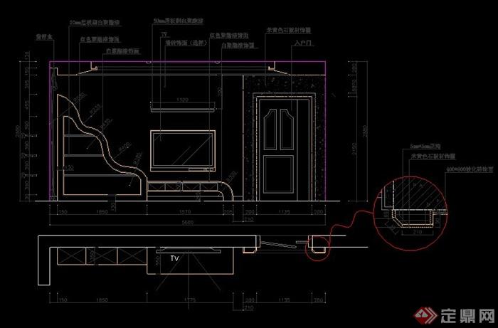 现代三居室室内设计（含CAD、SU、效果图）(8)