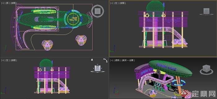 某现代风格展厅设计3dmax模型（含效果图）(3)