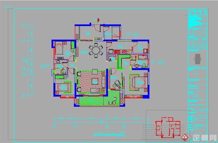 某欧式风格小区住宅空间样板房室内设计JPG图片(2)
