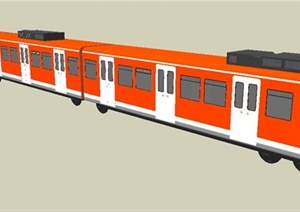 一辆轻轨列车SU(草图大师)模型
