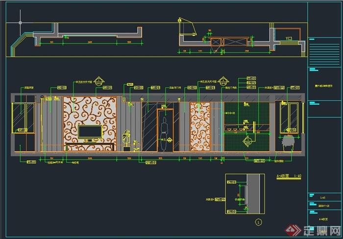 某欧式风格住宅装饰设计CAD施工图（附实景照片）(4)