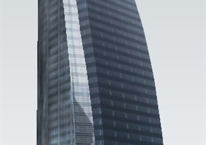 某地现代风格办公大厦建筑设计SU(草图大师)模型