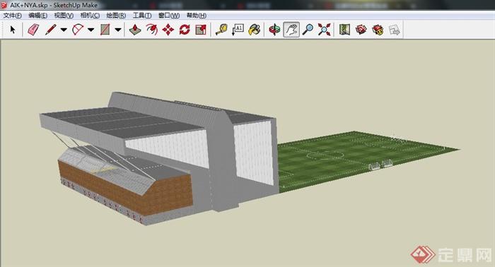 某足球场看台建筑设计SU模型(2)