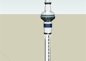 现代风格天空塔广播塔建筑设计SU(草图大师)模型