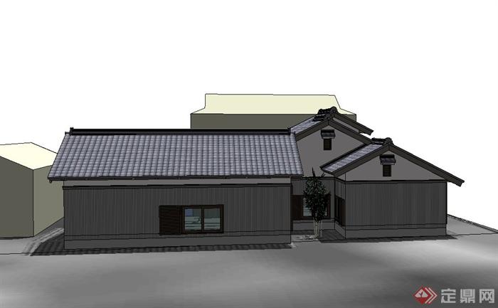 某日式单层住宅建筑设计SU模型(2)