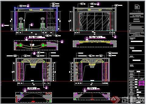某住宅小区样板间三室两厅户型室内设计CAD施工图与JPG效果图(6)