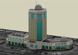 某个大酒店建筑设计SU(草图大师)模型