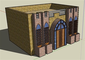 某现代教堂建筑设计SU(草图大师)模型