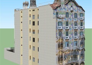 巴特罗公寓建筑设计SU(草图大师)模型